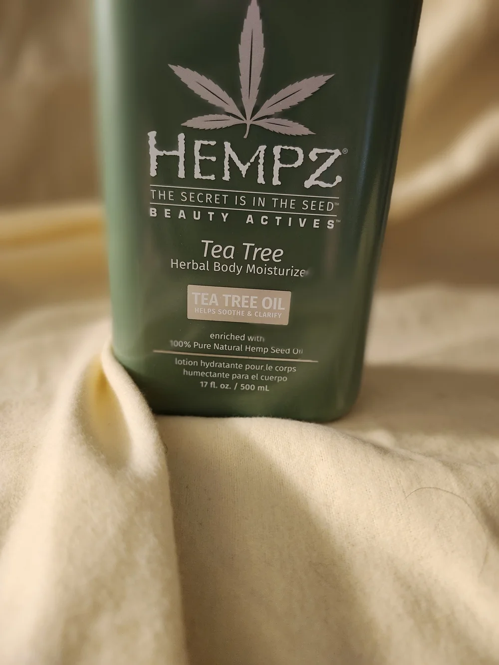 Hempz Tea Tree Herbal Body Moisturizer - Dark Green Bottle